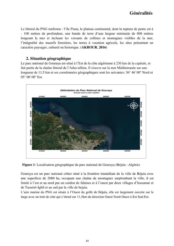 Inventaire des espèces marines du parc national de Gouraya