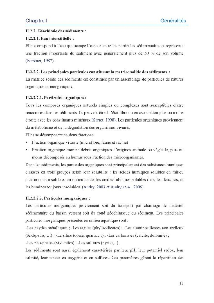 Contamination des sédiments marins de la côte Algéroise par les métaux traces
