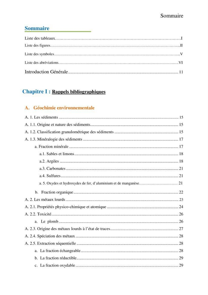Comportement des éléments traces métallique dans une matrice sédimentaire par des études d\'extration séquentielle et par adsorption :