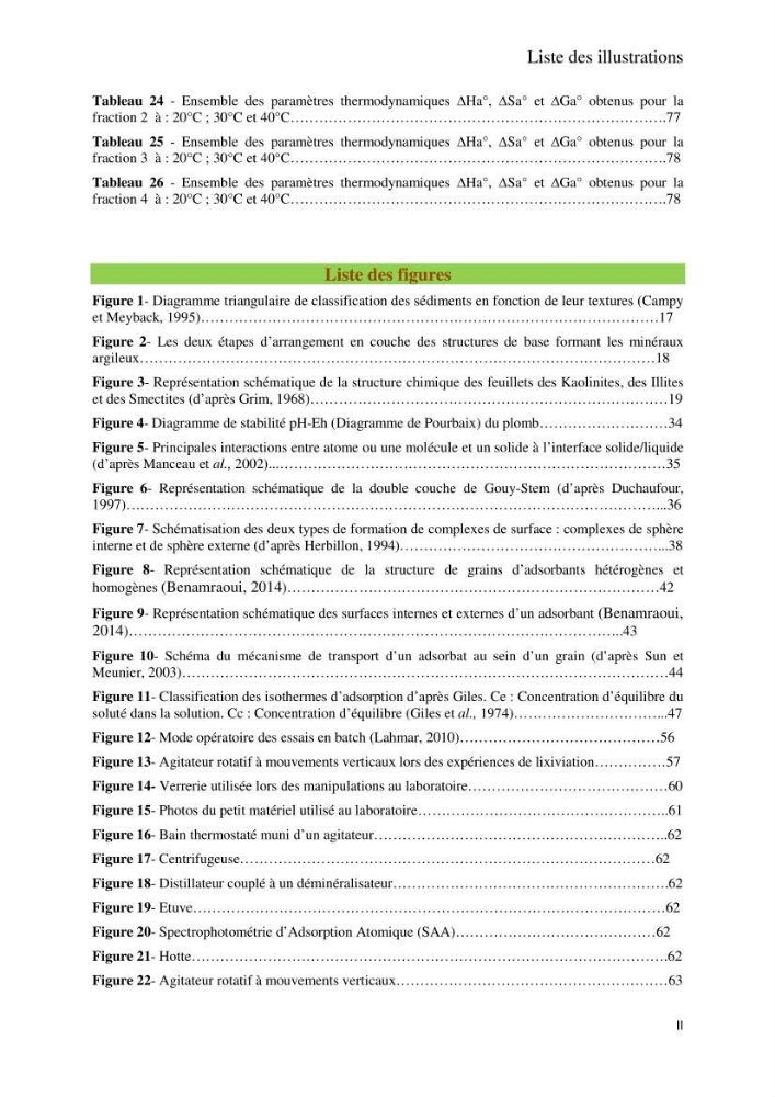 Comportement des éléments traces métallique dans une matrice sédimentaire par des études d\'extration séquentielle et par adsorption :