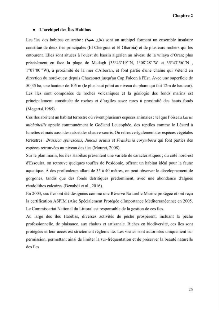 Etude de la vulnérabilité insulaire focus sur l’îlot de Sidi Fredj