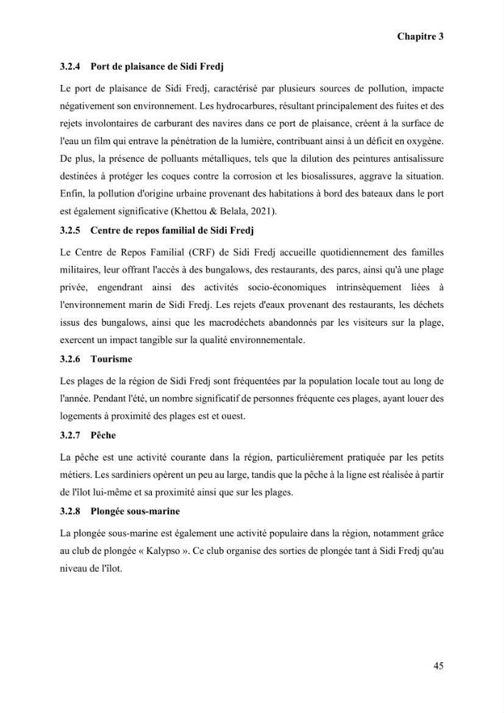 Etude de la vulnérabilité insulaire focus sur l’îlot de Sidi Fredj