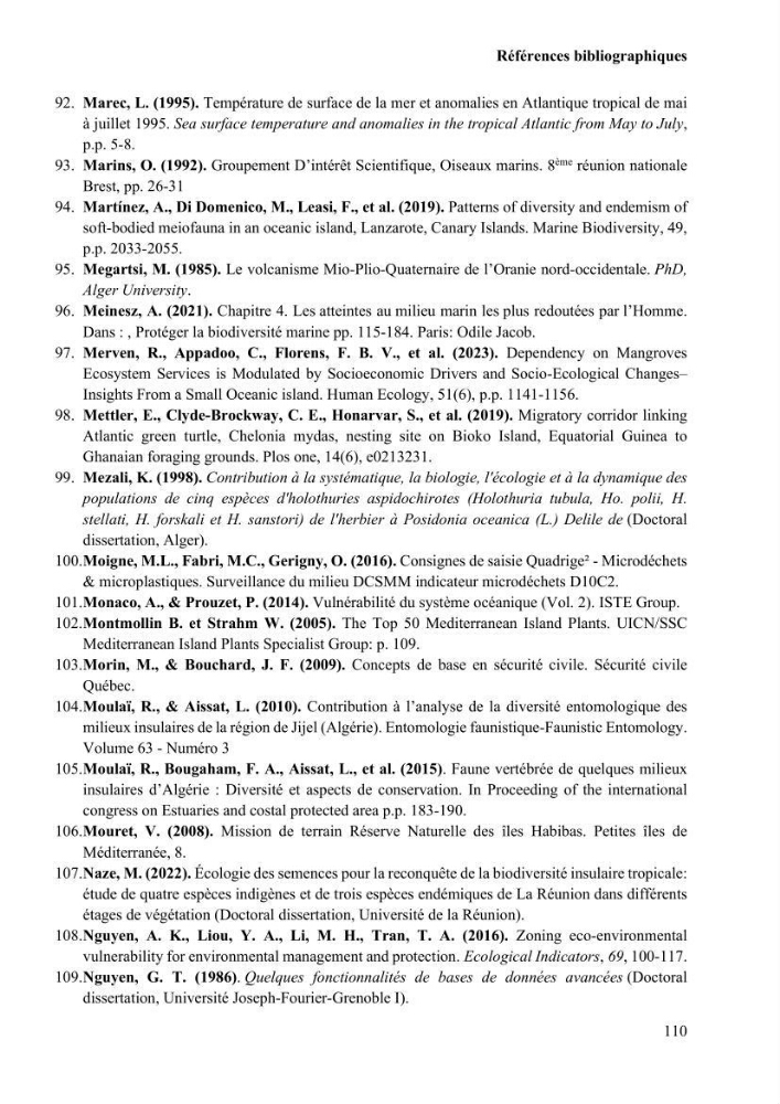 Etude de la vulnérabilité insulaire focus sur l’îlot de Sidi Fredj