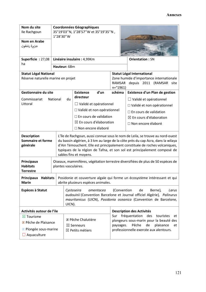 Etude de la vulnérabilité insulaire focus sur l’îlot de Sidi Fredj