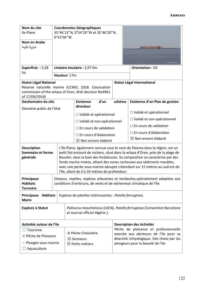 Etude de la vulnérabilité insulaire focus sur l’îlot de Sidi Fredj