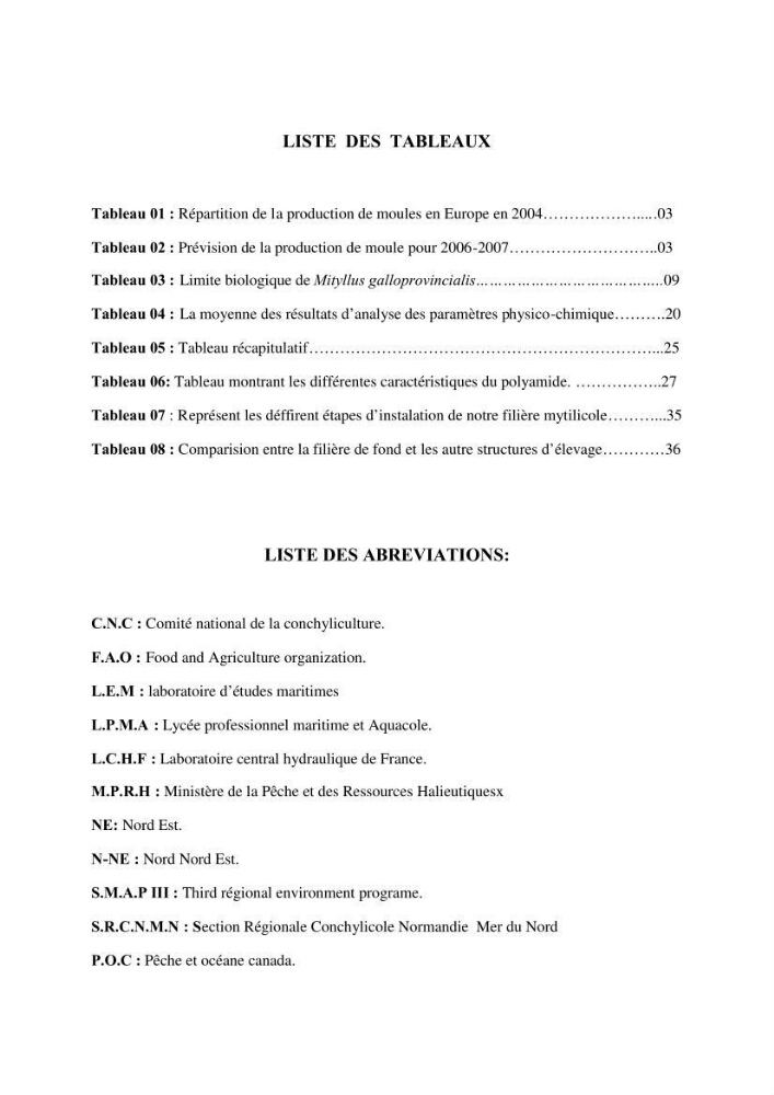 Installation d\'une filière conchylicole