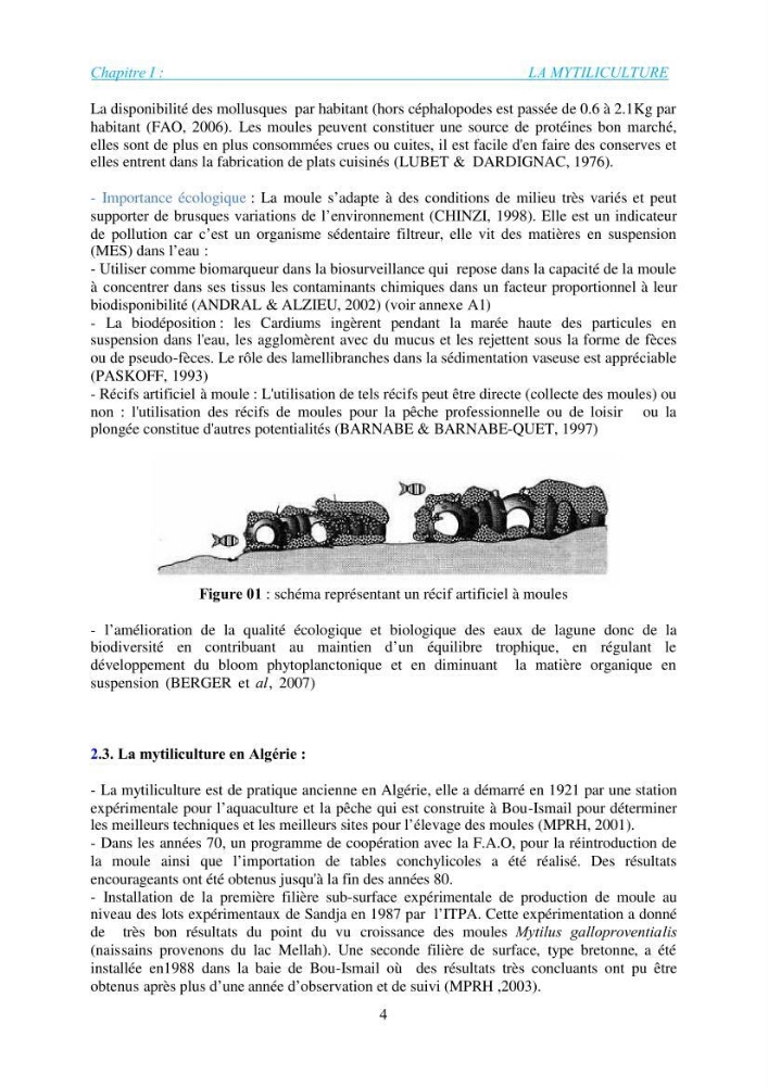 Installation d\'une filière conchylicole