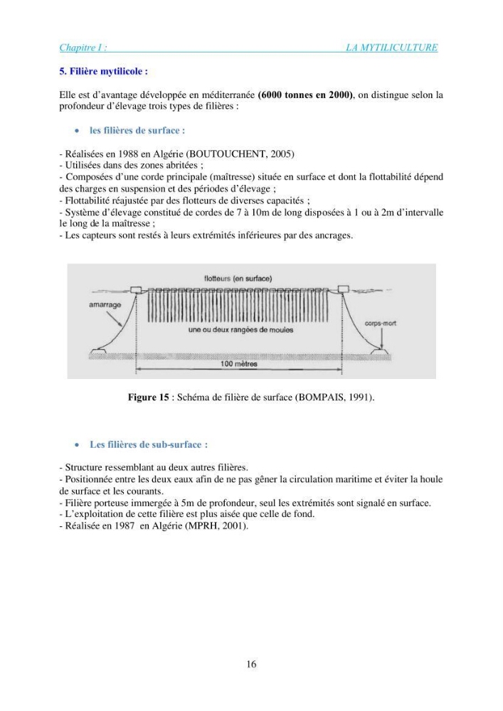 Installation d\'une filière conchylicole
