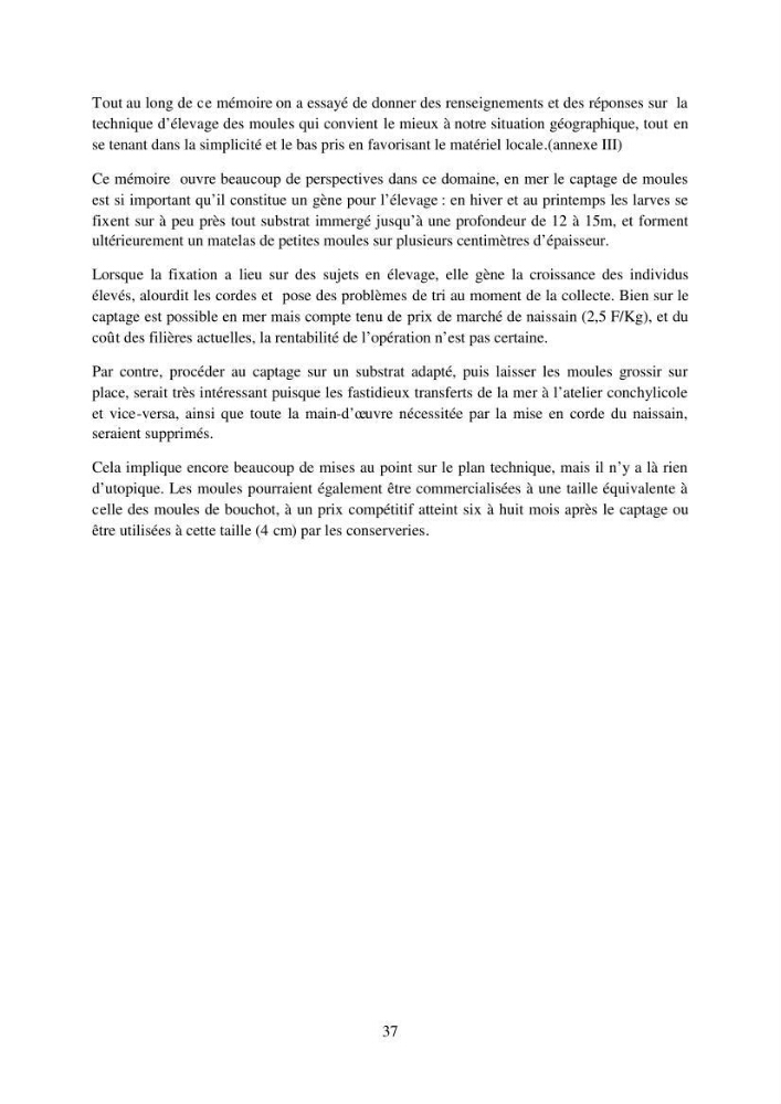Installation d\'une filière conchylicole