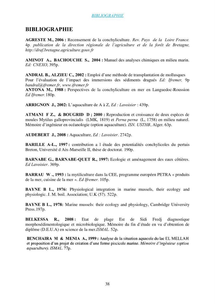 Installation d\'une filière conchylicole