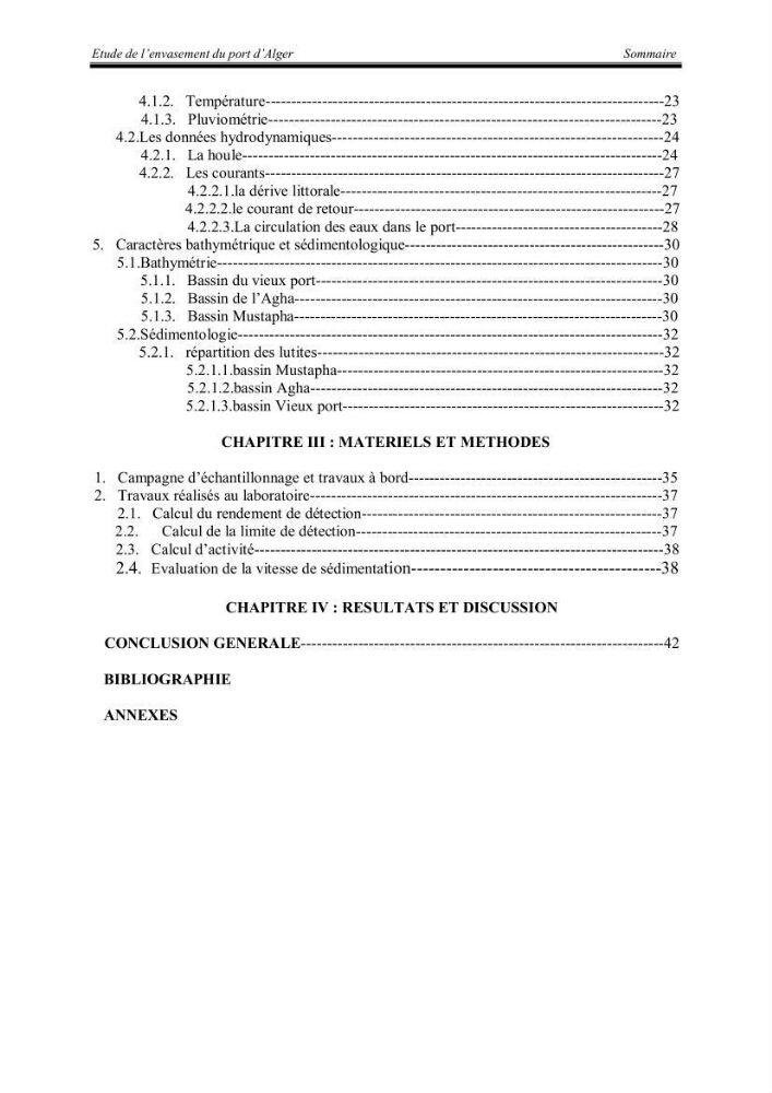 Etude de l\'envasement du port d\'Alger au moyen du Cs-137