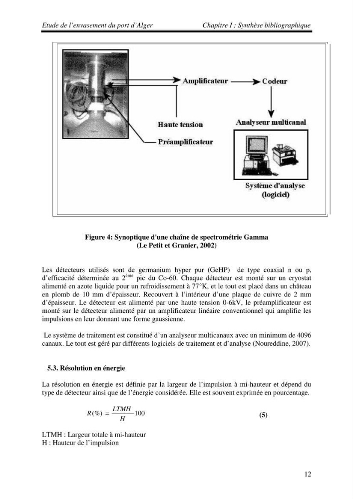 Etude de l\'envasement du port d\'Alger au moyen du Cs-137