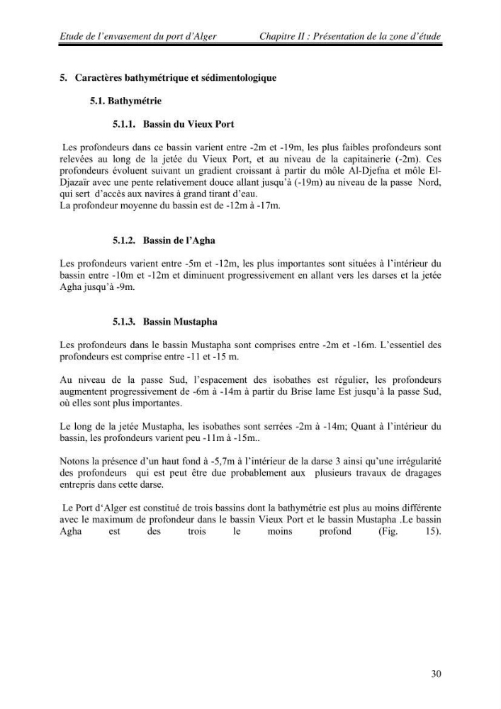 Etude de l\'envasement du port d\'Alger au moyen du Cs-137