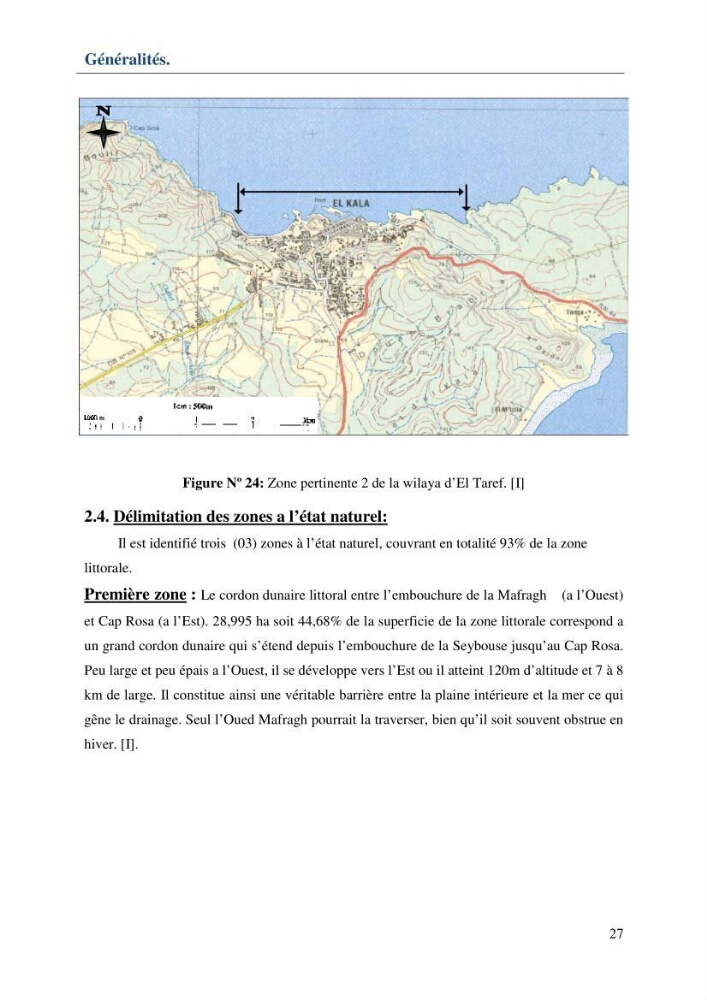 Mise en place d\'une base de données (SIG) sur les zones humides de la wilaya d\' EL Taref