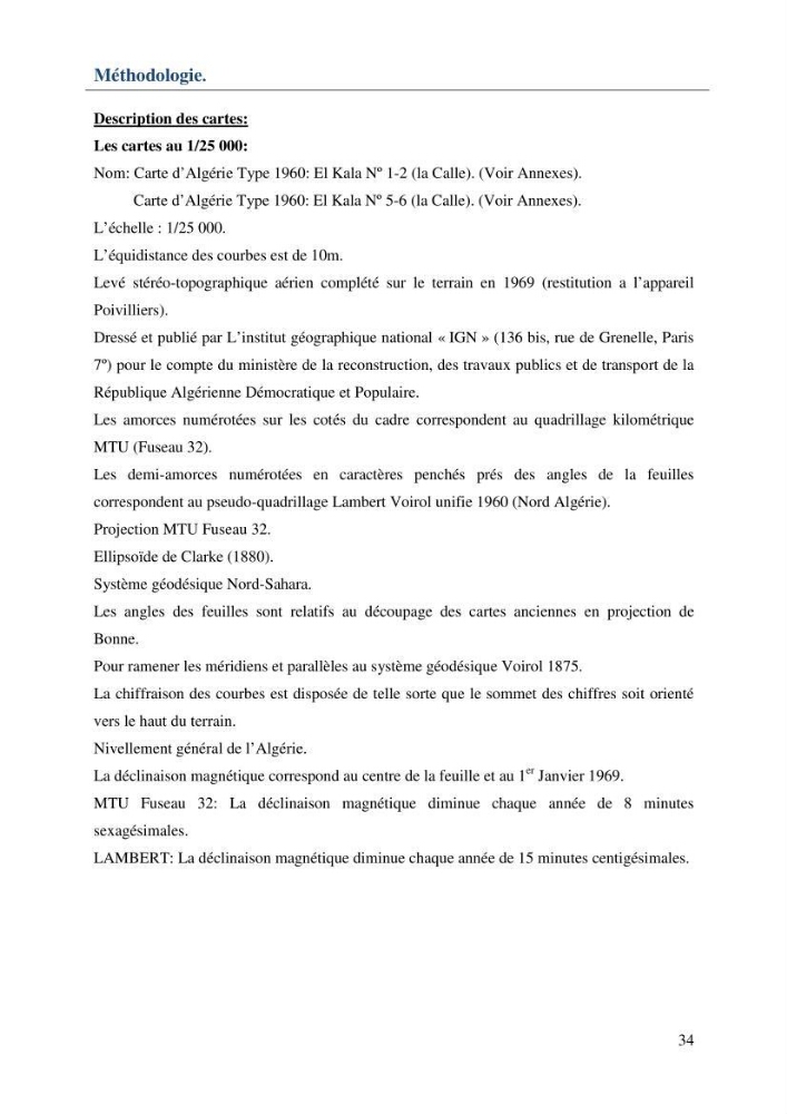 Mise en place d\'une base de données (SIG) sur les zones humides de la wilaya d\' EL Taref