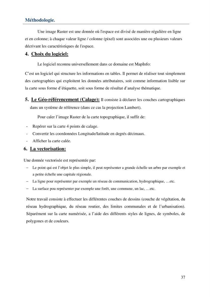 Mise en place d\'une base de données (SIG) sur les zones humides de la wilaya d\' EL Taref