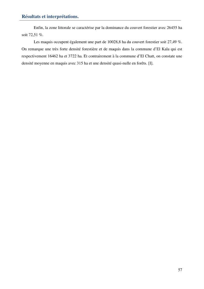 Mise en place d\'une base de données (SIG) sur les zones humides de la wilaya d\' EL Taref
