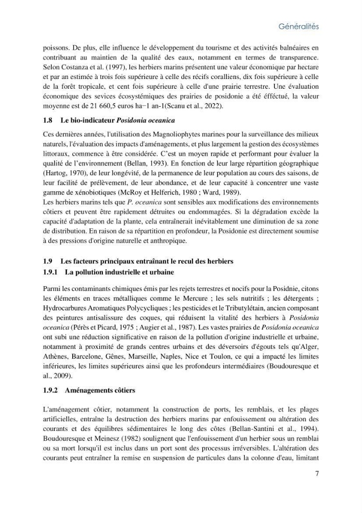 La faune et la flore associée aux herbiers de Posidonia oceanica dans la côte Algérienne