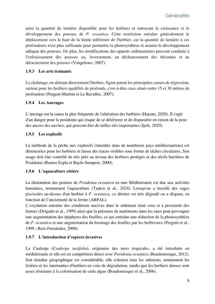 La faune et la flore associée aux herbiers de Posidonia oceanica dans la côte Algérienne