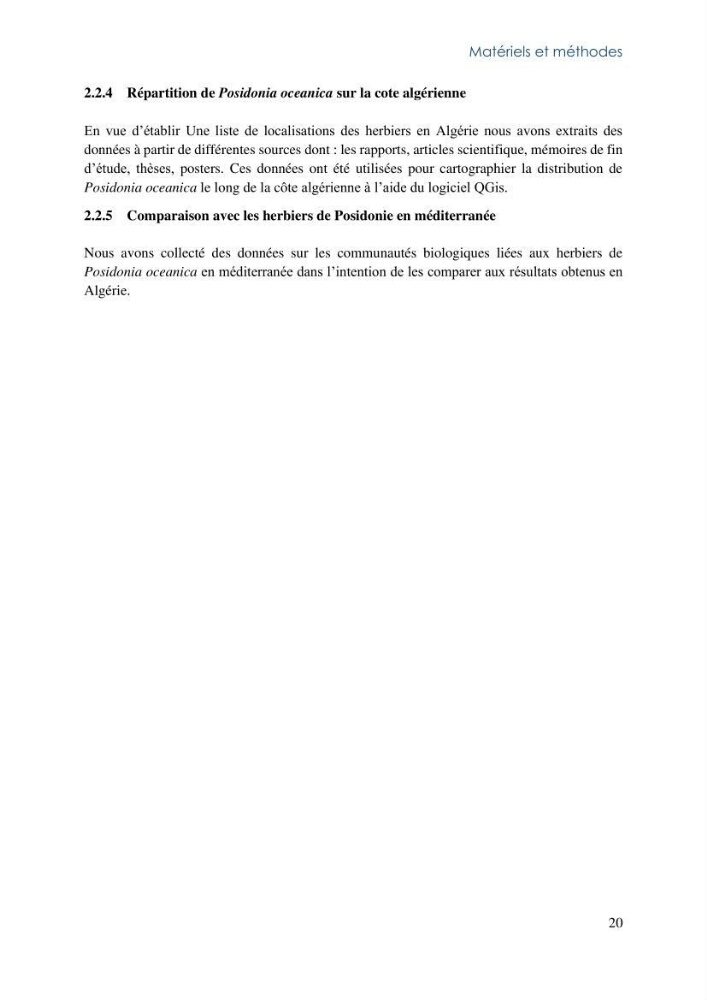 La faune et la flore associée aux herbiers de Posidonia oceanica dans la côte Algérienne