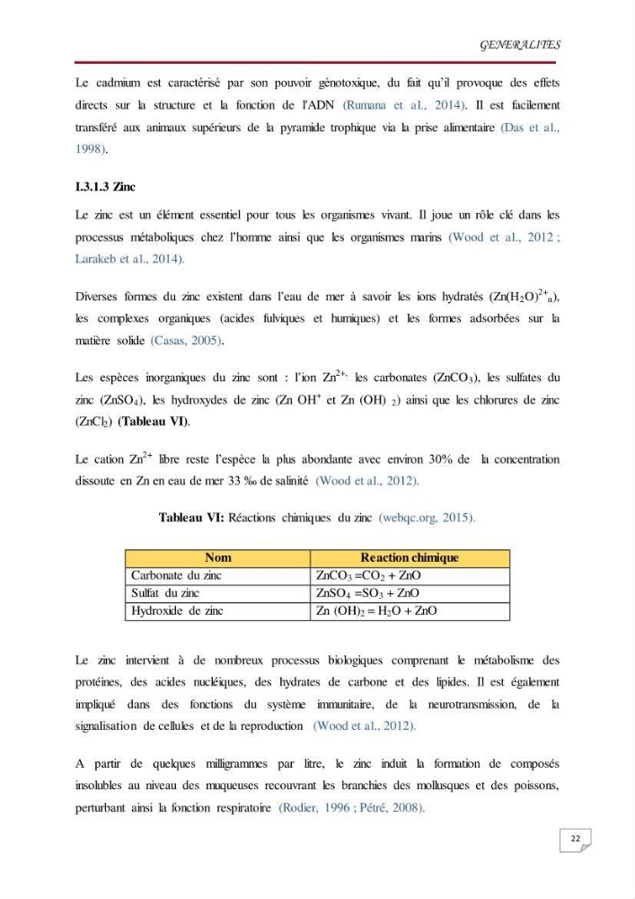 Evaluation des teneurs en métaux lourds dans l\'environnement marin du littoral Algérois chez Patella sp et les moules: