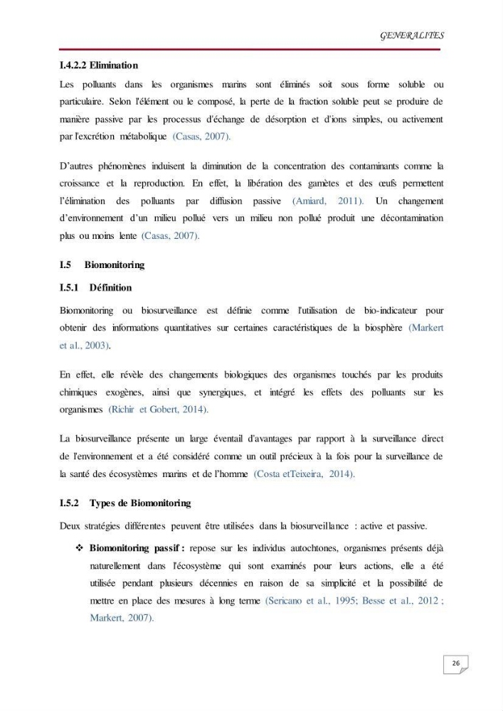 Evaluation des teneurs en métaux lourds dans l\'environnement marin du littoral Algérois chez Patella sp et les moules: