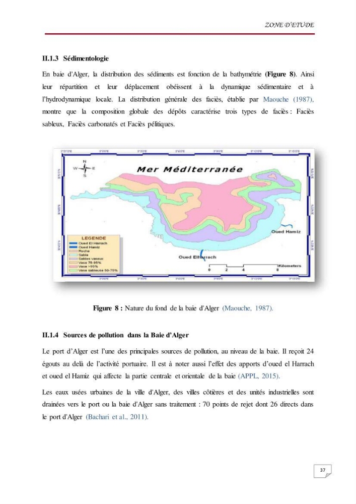 Evaluation des teneurs en métaux lourds dans l\'environnement marin du littoral Algérois chez Patella sp et les moules: