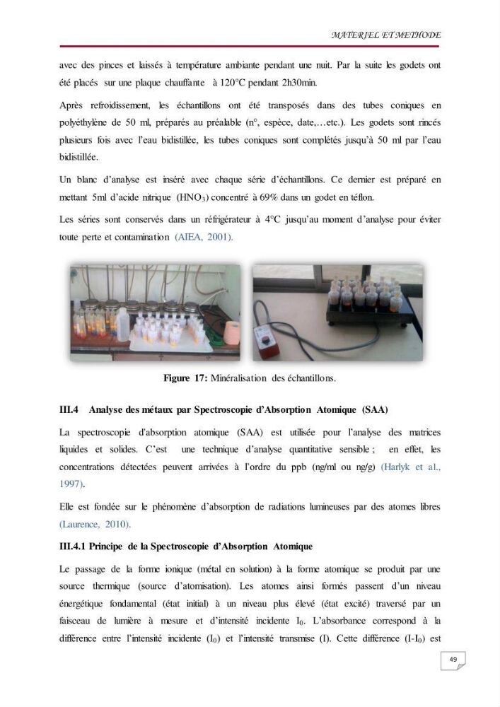 Evaluation des teneurs en métaux lourds dans l\'environnement marin du littoral Algérois chez Patella sp et les moules: