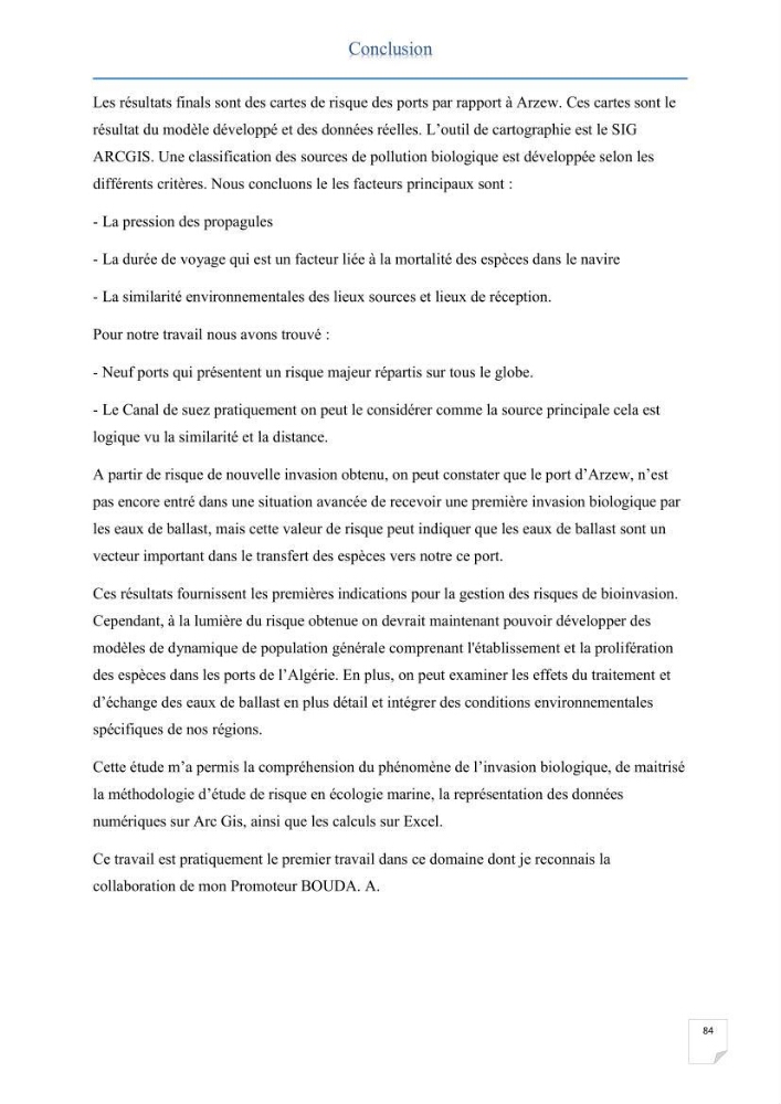 Contribution au développement d\'un modèle probabiliste pour estimer le risque d\'invasion par les eaux de ballast