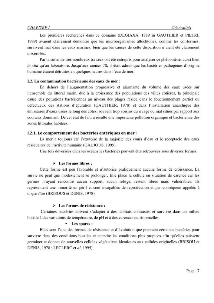 Evaluation des risques sanitaires liés aux déversements des effluents hospitaliers en mer