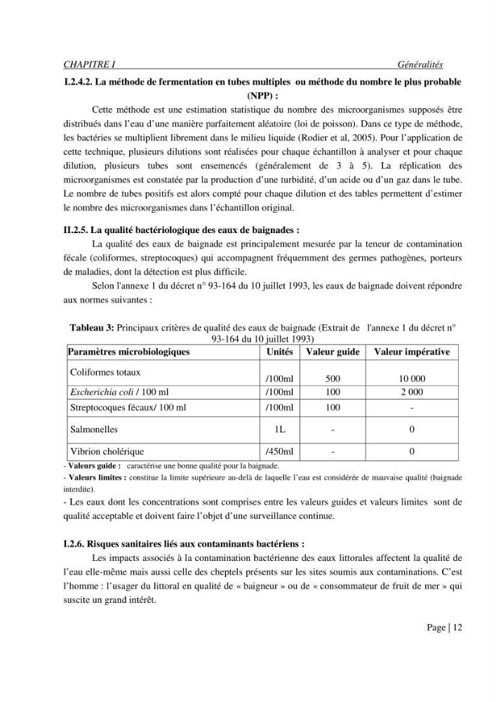 Evaluation des risques sanitaires liés aux déversements des effluents hospitaliers en mer