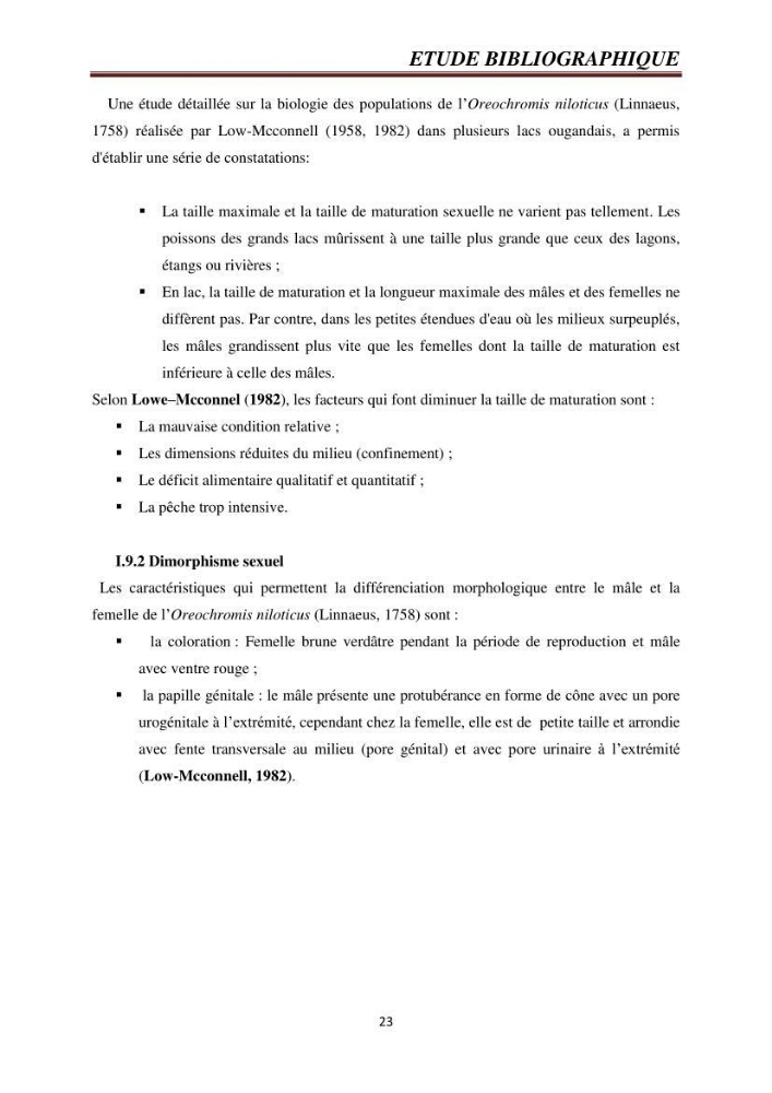 Etude comparative de deux types d\'aliment pour l\'élevage du Tilapia du Nil ( Oreochromis niloticus):