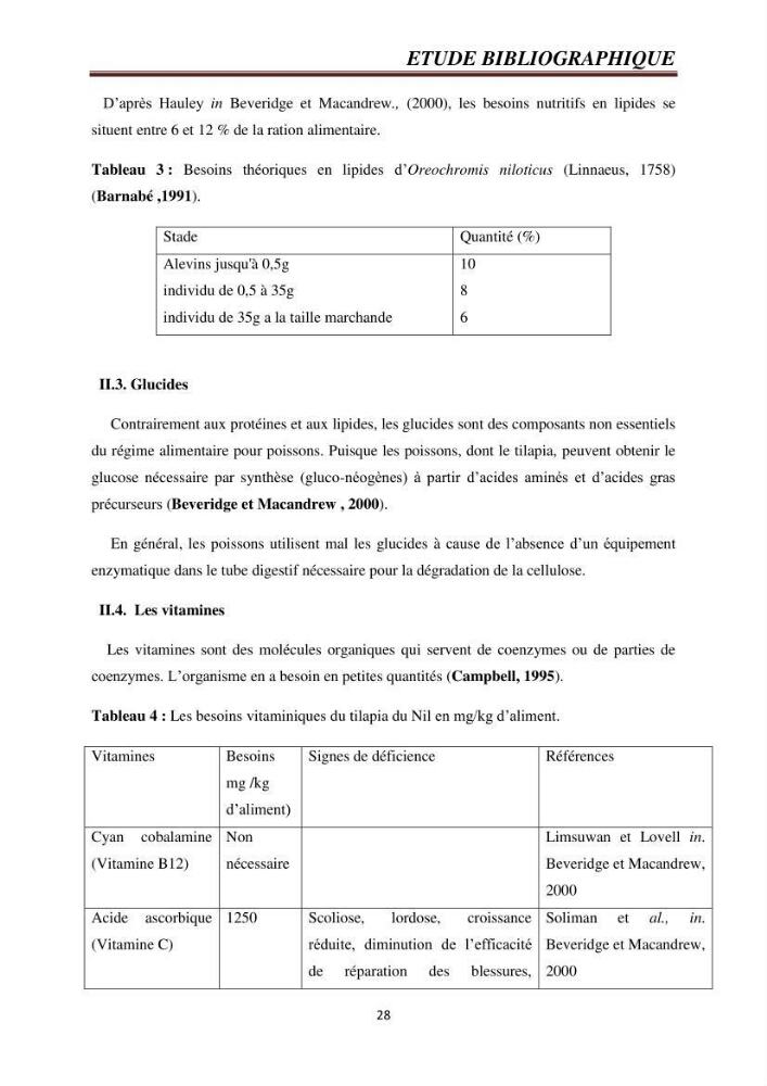 Etude comparative de deux types d\'aliment pour l\'élevage du Tilapia du Nil ( Oreochromis niloticus):