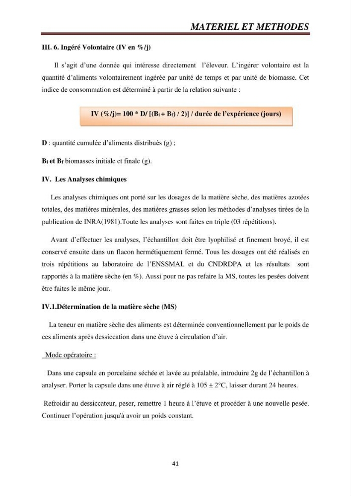 Etude comparative de deux types d\'aliment pour l\'élevage du Tilapia du Nil ( Oreochromis niloticus):