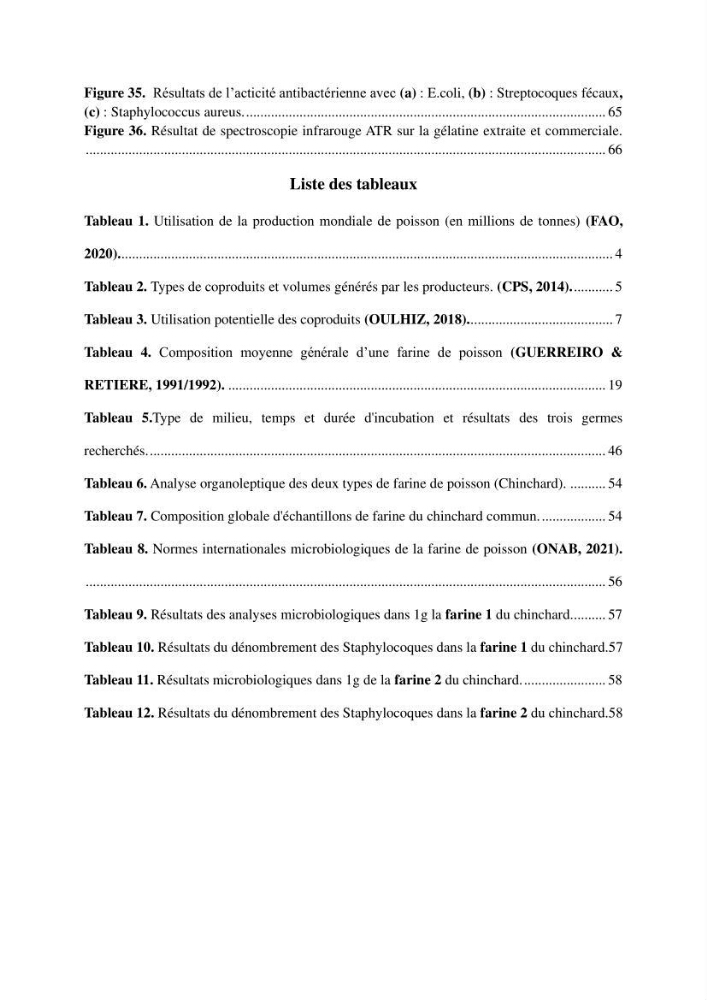 Contribution à l\'étude de la valorisation des coproduits des éspèces halieutique de la pêcherie algérienne: