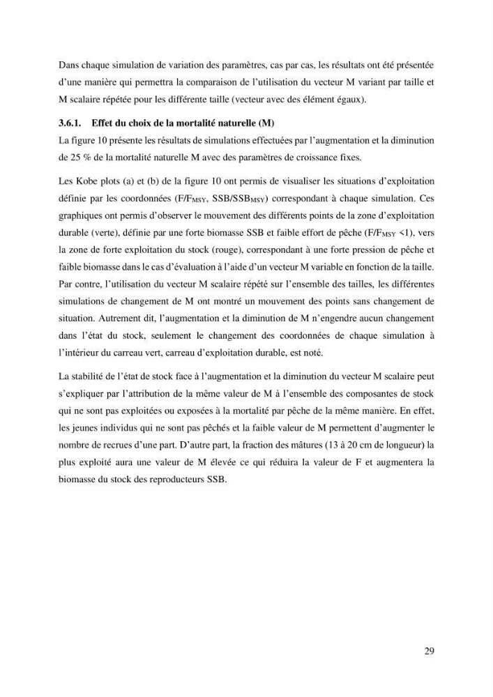 Effet du choix des paramètres de croissance et de la mortalité naturelle par l\'évaluation du stck du rouget barbet Mullus barbatus Linnaeus, 1758 ( Actinopteri, Mollidae) dans la côte algérienne