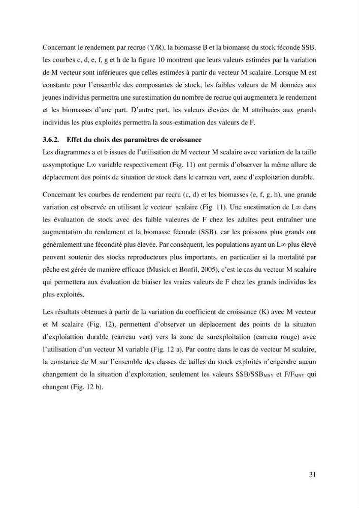 Effet du choix des paramètres de croissance et de la mortalité naturelle par l\'évaluation du stck du rouget barbet Mullus barbatus Linnaeus, 1758 ( Actinopteri, Mollidae) dans la côte algérienne