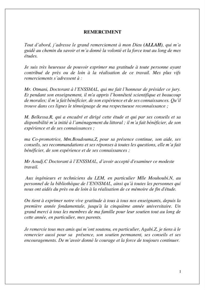 Etude de protection et d\'aménagement de la zone de Verte Rive-Bordj El Kiffan
