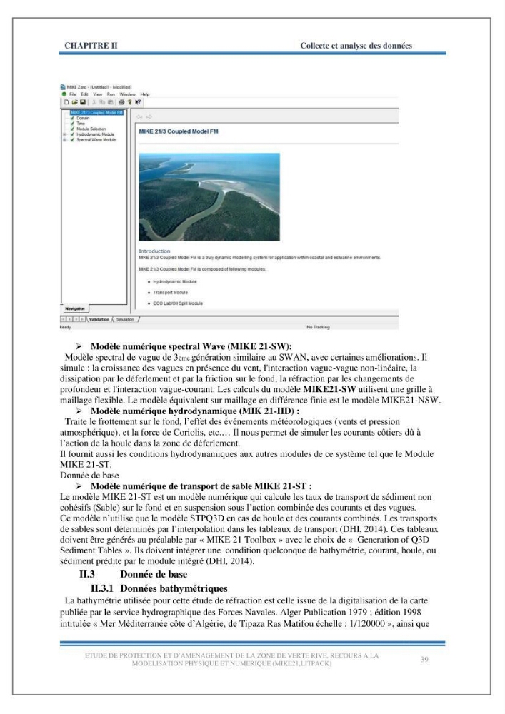 Etude de protection et d\'aménagement de la zone de Verte Rive-Bordj El Kiffan