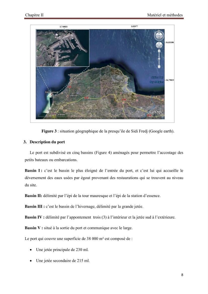 Analyse des sels nuritifs dans le port de Sidi-Fredj