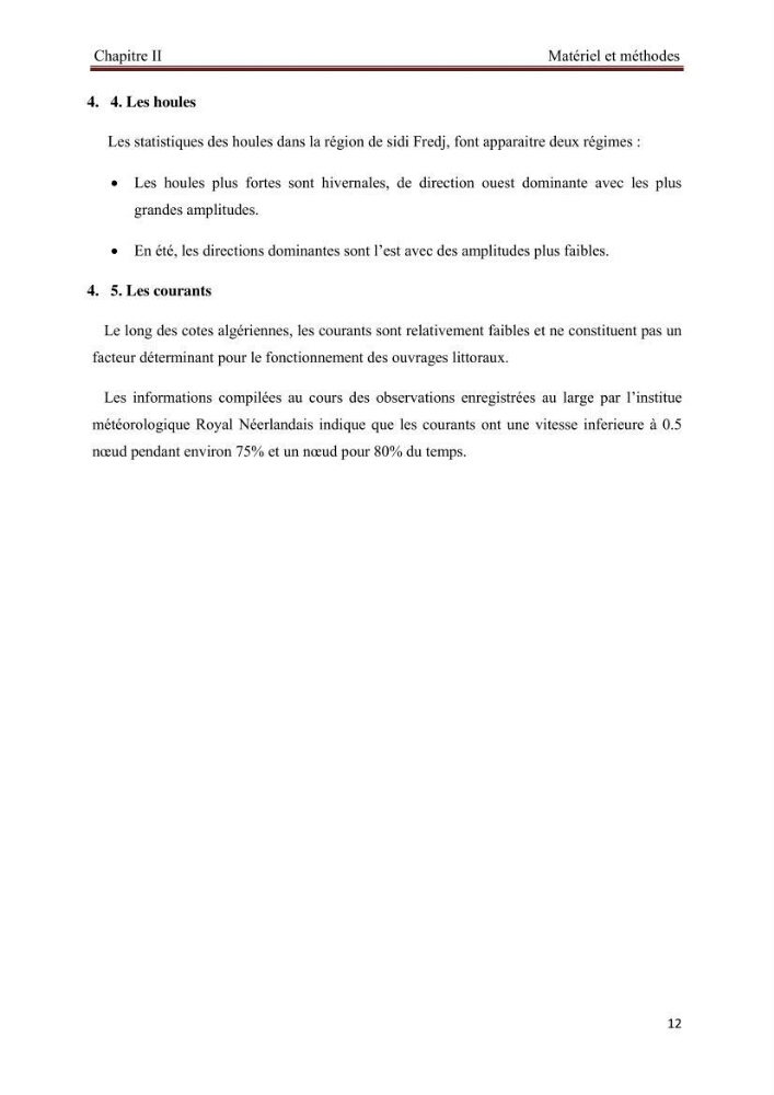 Analyse des sels nuritifs dans le port de Sidi-Fredj