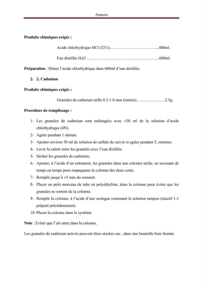 Analyse des sels nuritifs dans le port de Sidi-Fredj
