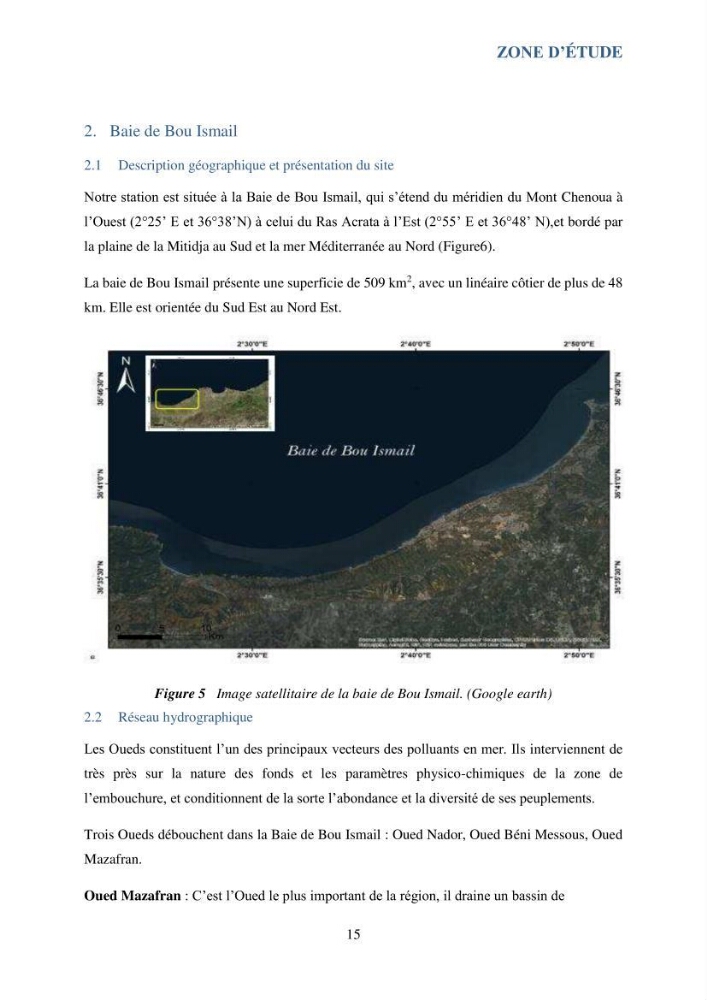 Contribution à l’étude du cycle annuel des flux air-mer en CO2 et à l’évaluation de l’état d’eutrophisation de la baie de Bou Ismail