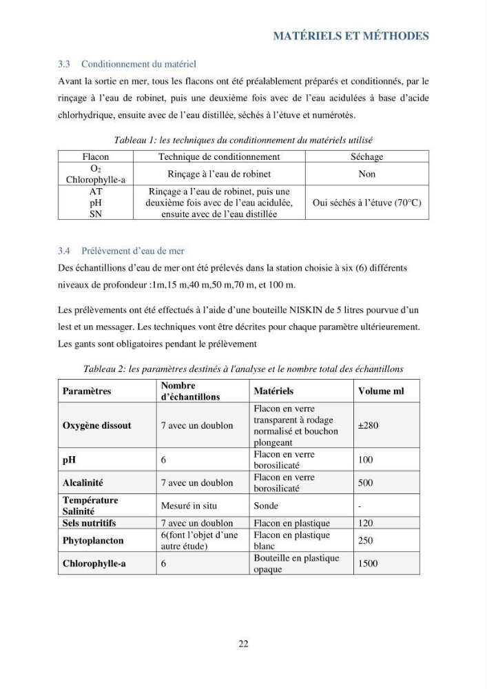 Contribution à l’étude du cycle annuel des flux air-mer en CO2 et à l’évaluation de l’état d’eutrophisation de la baie de Bou Ismail