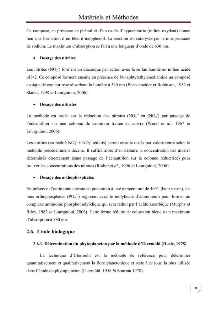 Contribution à l\'étude du phytoplancton nocif dans des zones confinées de la région d\'Alger( port et plage d\'Eldjamila,port et plage de Sidi fredj