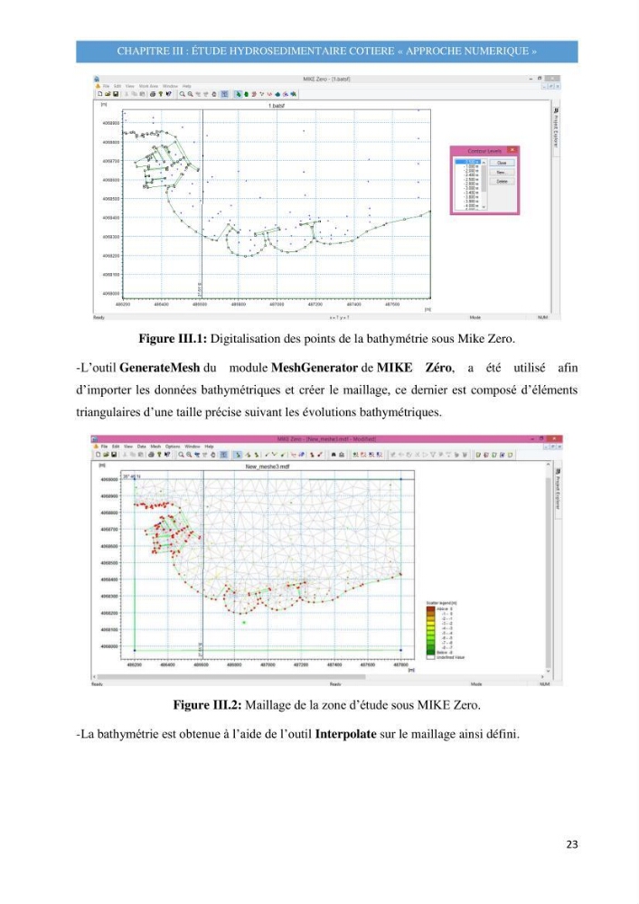 Evolution morphodynamique de la plage de Sidi-Fredj: modelisation hydrodynamique et cinématique du trait de côte