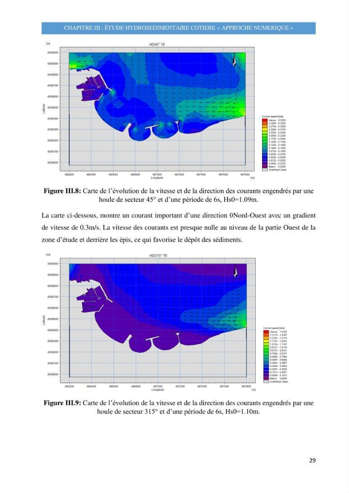 Evolution morphodynamique de la plage de Sidi-Fredj: modelisation hydrodynamique et cinématique du trait de côte