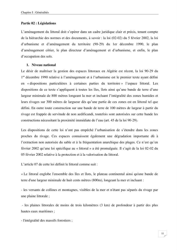 Effet de l\'urbanisation sur l\'évolution des côtes