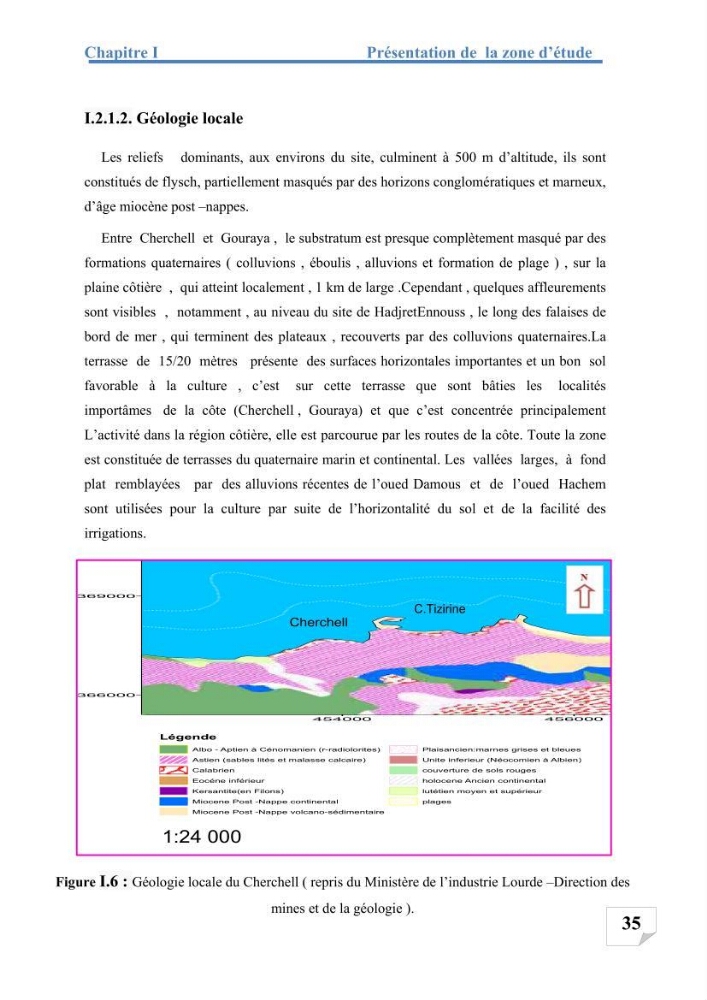 Etude de protection du rivage d\'el kettar-cherchell