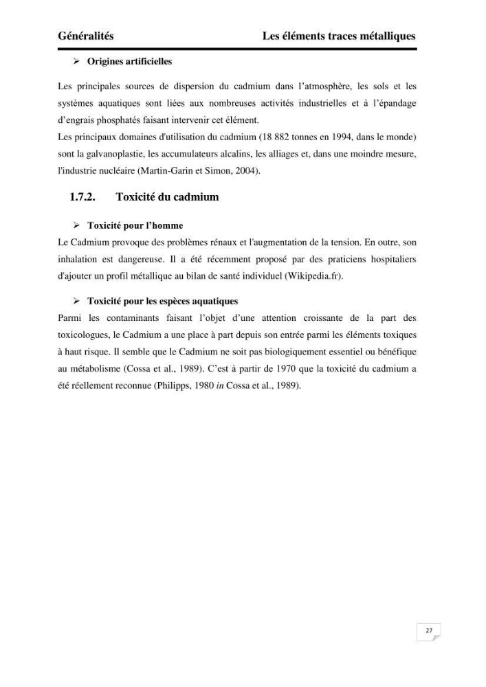 Etude de la biosorption des éléments traces métaliques (Pb2+,Cd2+,et Zn2+) sur une biomasse marine